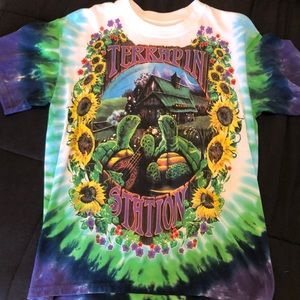 Liquid Blue Tie Dye Grateful Dead Tee size S